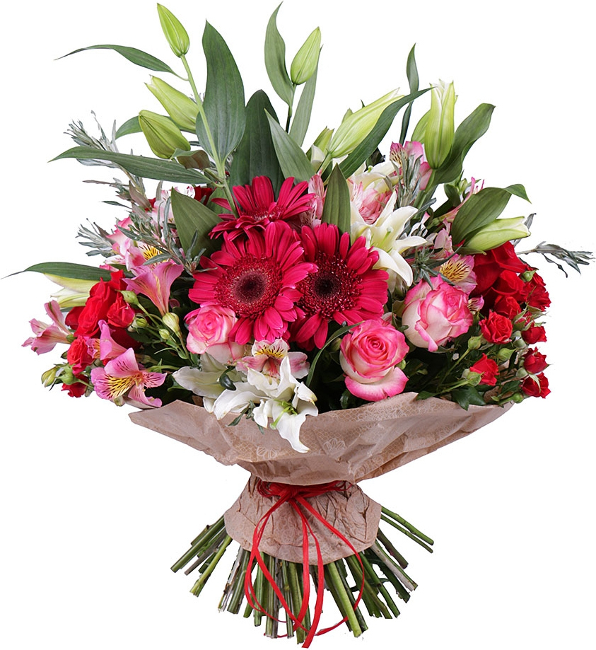 Букет из альстромерий и лилий Букет «Африка»